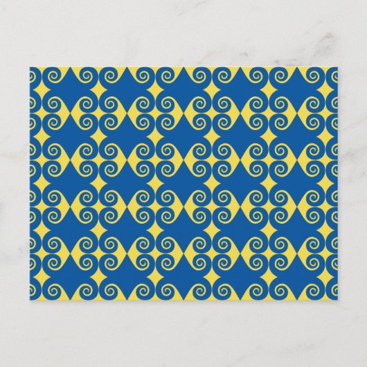 Curly Diamond Pattern Postkarte (Vorderseite)