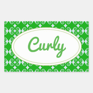 Curly Diamond Pattern Rechteckiger Aufkleber