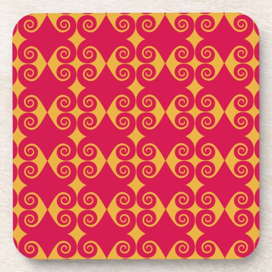 Curly Diamond Pattern Untersetzer (Vorderseite)