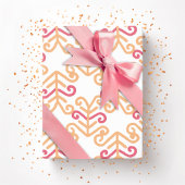 Curly Frond in Pink and Orange Geschenkpapier