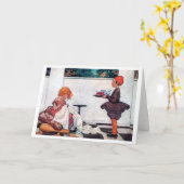 Curly Girl, Jessie Willcox Smith Karte (Gelbe Blume)