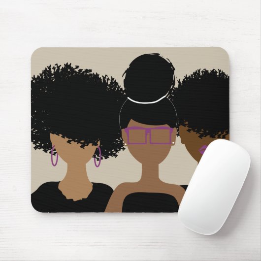 Curly Girl Trio Mousepad (Mit Mouse)