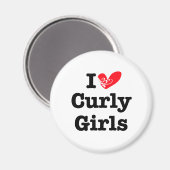 Curly Girls Liebe Magnet (Vorderseite/Rückseite)