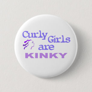 Curly Girls sind kinky Button
