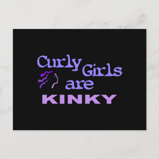 Curly Girls sind kinky Postkarte (Vorderseite)