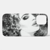 Curly Grace: Aquarellfarben Case-Mate iPhone Hülle (Rückseite (Horizontal))