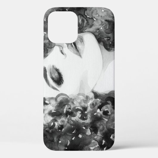 Curly Grace: Aquarellfarben Case-Mate iPhone Hülle (Rückseite)