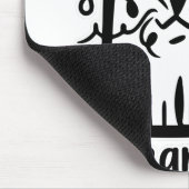 Curly hahaarig Messy Cat I Heart Cats Mousepad (Ecke)