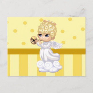 Curly Hair Angel Postcard Postkarte