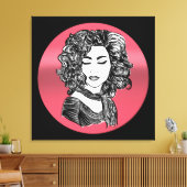 Curly hair beauty leinwanddruck (Insitu (Wohnzimmer))