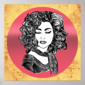 Curly hair beauty poster (Vorne)