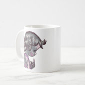 Curly Hair Girl Tasse (Vorderseite Links)