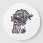 Curly Hair Girl Uhr (Vorderseite)