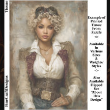Curly Hair Steampunk Frau, Corset EB2L Decoupage