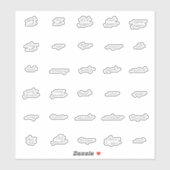 Curly Herb- und Gewürzmarken Aufkleber (Blatt)