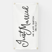Curly Just Married Car Banner (Vertikal)