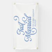 Curly Just Married Car Banner (Vertikal)