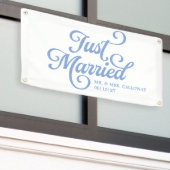 Curly Just Married Car Banner (Äußeres Gebäude)