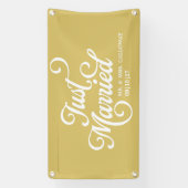 Curly Just Married Car Banner (Vertikal)