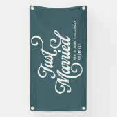 Curly Just Married Car Banner (Vertikal)