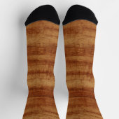 Curly Koa Acacia Holz Grain Look Socken (Oben)