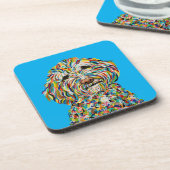 CURLY LABRADOODLE COASTER GETRÄNKEUNTERSETZER (Linke Seite)