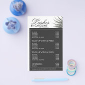 Curly Lashes Eyelash Extensions Black Price List Flyer (Einzeln)