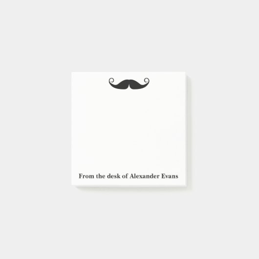 Curly Mustache Post-it Klebezettel (Vorderseite)
