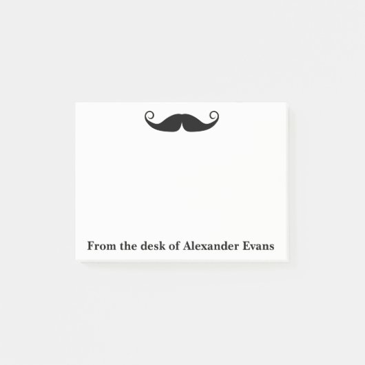 Curly Mustache Post-it Klebezettel (Vorderseite)
