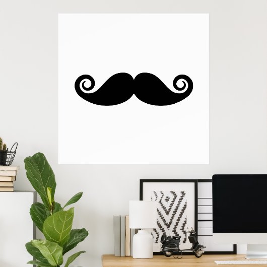 Curly Mustache Poster (Heimbüro)