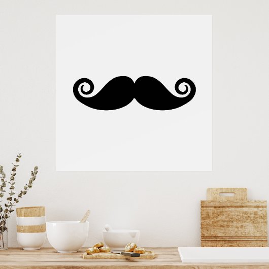 Curly Mustache Poster (Küche)