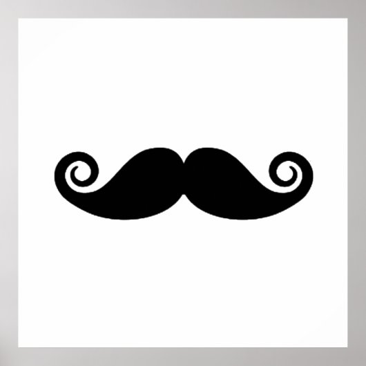 Curly Mustache Poster (Vorne)
