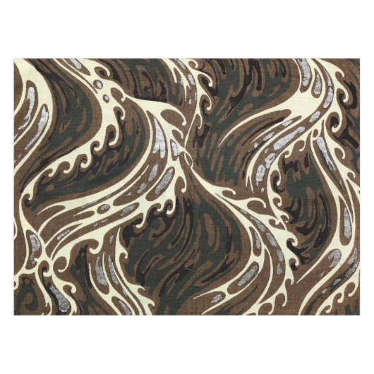 Curly Ocean Whitecaps Tischdecke (Vorderseite (Horizontal))