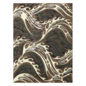 Curly Ocean Whitecaps Tischdecke (Vorderseite)