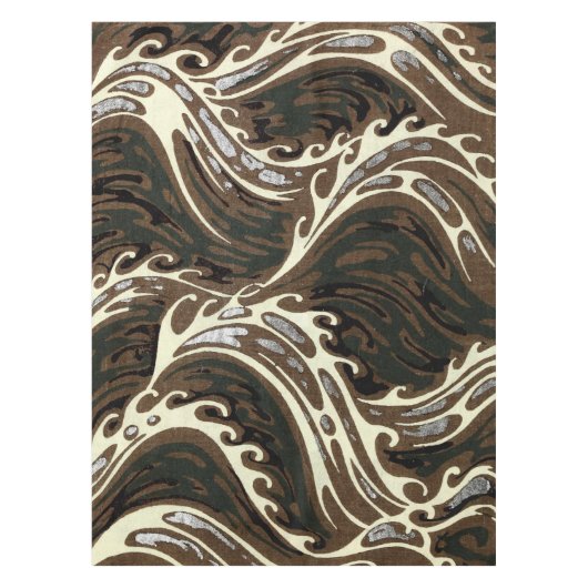 Curly Ocean Whitecaps Tischdecke (Vorderseite)