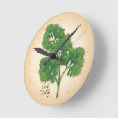 Curly Parsley Clock Runde Wanduhr (Winkel)