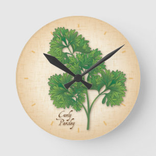 Curly Parsley Clock Runde Wanduhr