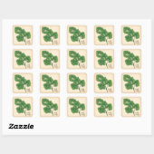 Curly Parsley Herb Square Sticker (Blatt)