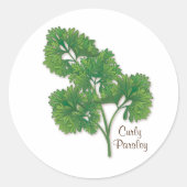 Curly Parsley Round Aufkleber (Vorderseite)