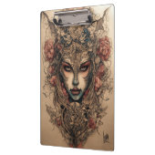 "Curly Princess Woman Clipboard" Klemmbrett (Links)