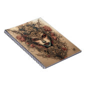 "Curly Princess Woman Spiral Notebook" Notizblock (Rechte Seite)