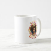 Curly Queen Afroamerikanerin retravy Kaffeetasse (VorderseiteRechts)