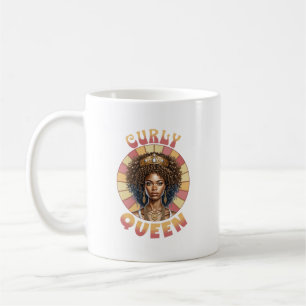 Curly Queen Afroamerikanerin retravy Kaffeetasse