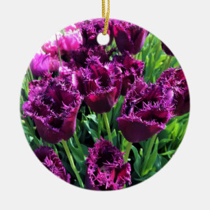 Curly Sue Lila Tulips, Oregon Keramik Ornament