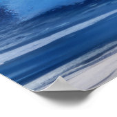 Curly Wave Ocean Force Nature Seascape Poster (Ecke)