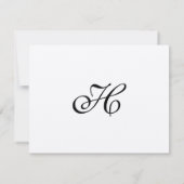 Curly Willow Wedding RSVP Response Card (Rückseite)