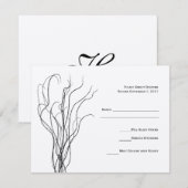 Curly Willow Wedding RSVP Response Card Karte (Vorne/Hinten)