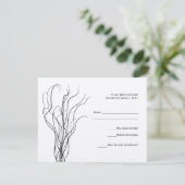 Curly Willow Wedding RSVP Response Card Karte (Stehend Vorderseite)