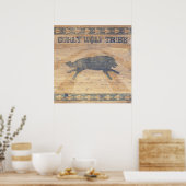 Curly Wolf Tribe Poster (Küche)