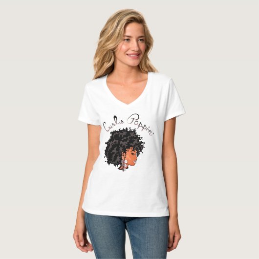 CURLZ "LIZA KRÄUSELT POPPIN" T - Shirt (Vorderseite Vollansicht)